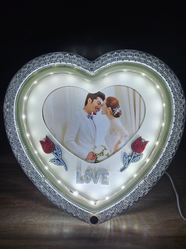 Heart-Shaped LED Photo Frame