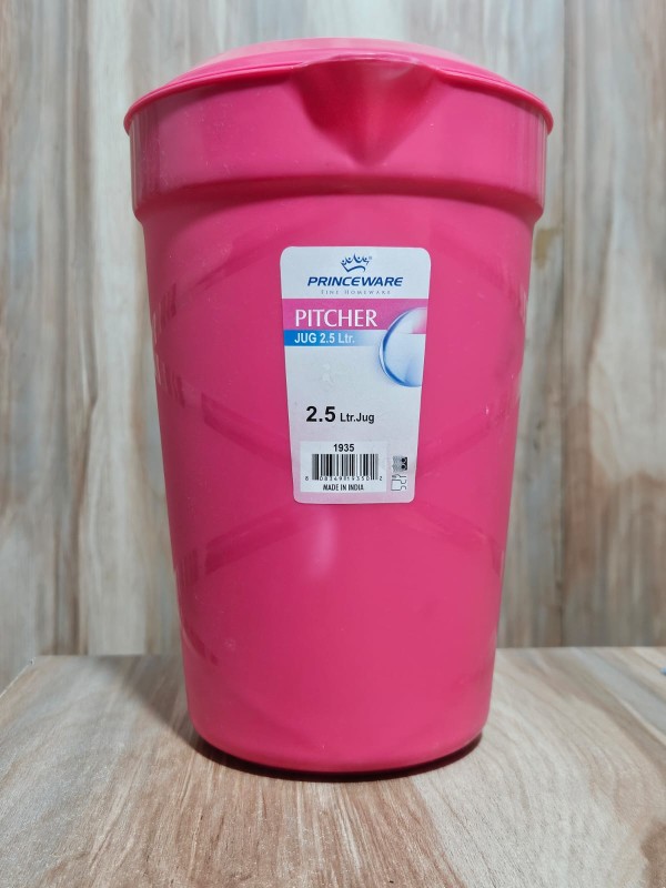 Princeware Water Jug - Plastic, PINK, Food Grade, 2.5 L