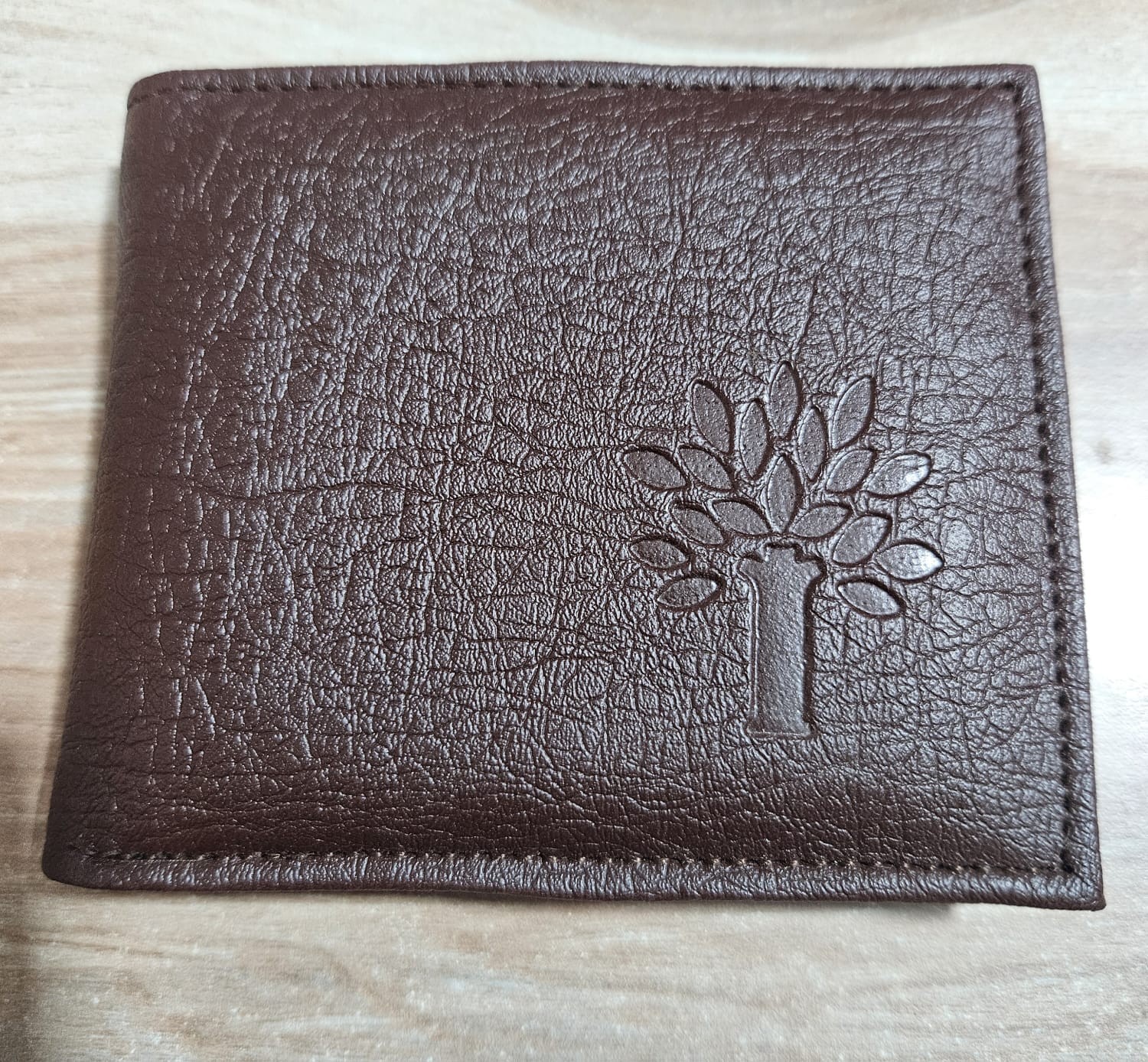 Men Brown Artificial Leather Wallet - Mini