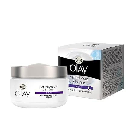 OLAY Natural Aura 7 In One Night Nourising Repair Cream (50g)