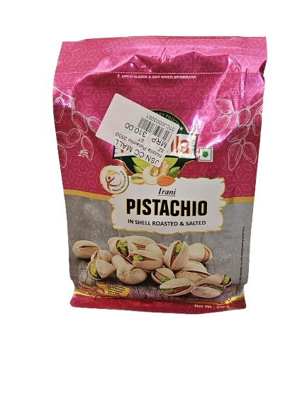 NUTZILLA IRANI Roasted & Salted Inshell Pistachios 250g