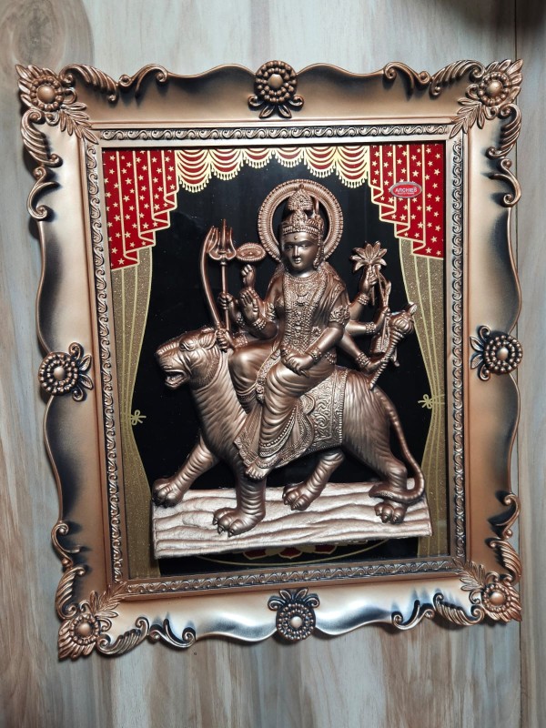 WINSOME COLLECTION durga ji Wall Hanging Art Photo Frame For Home Room Decor Religious Frame