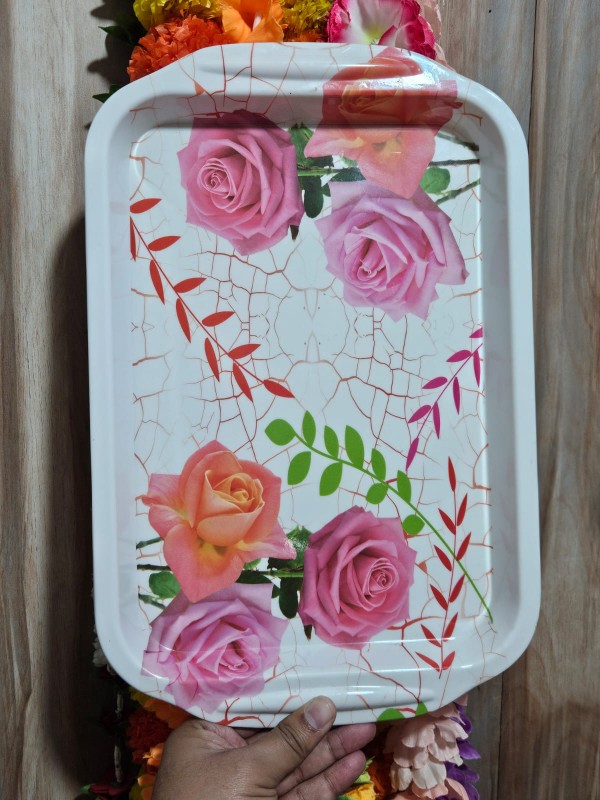 Hi-Luxe Melamine Dove Tray Small T-506-12-Floral, 1 pc