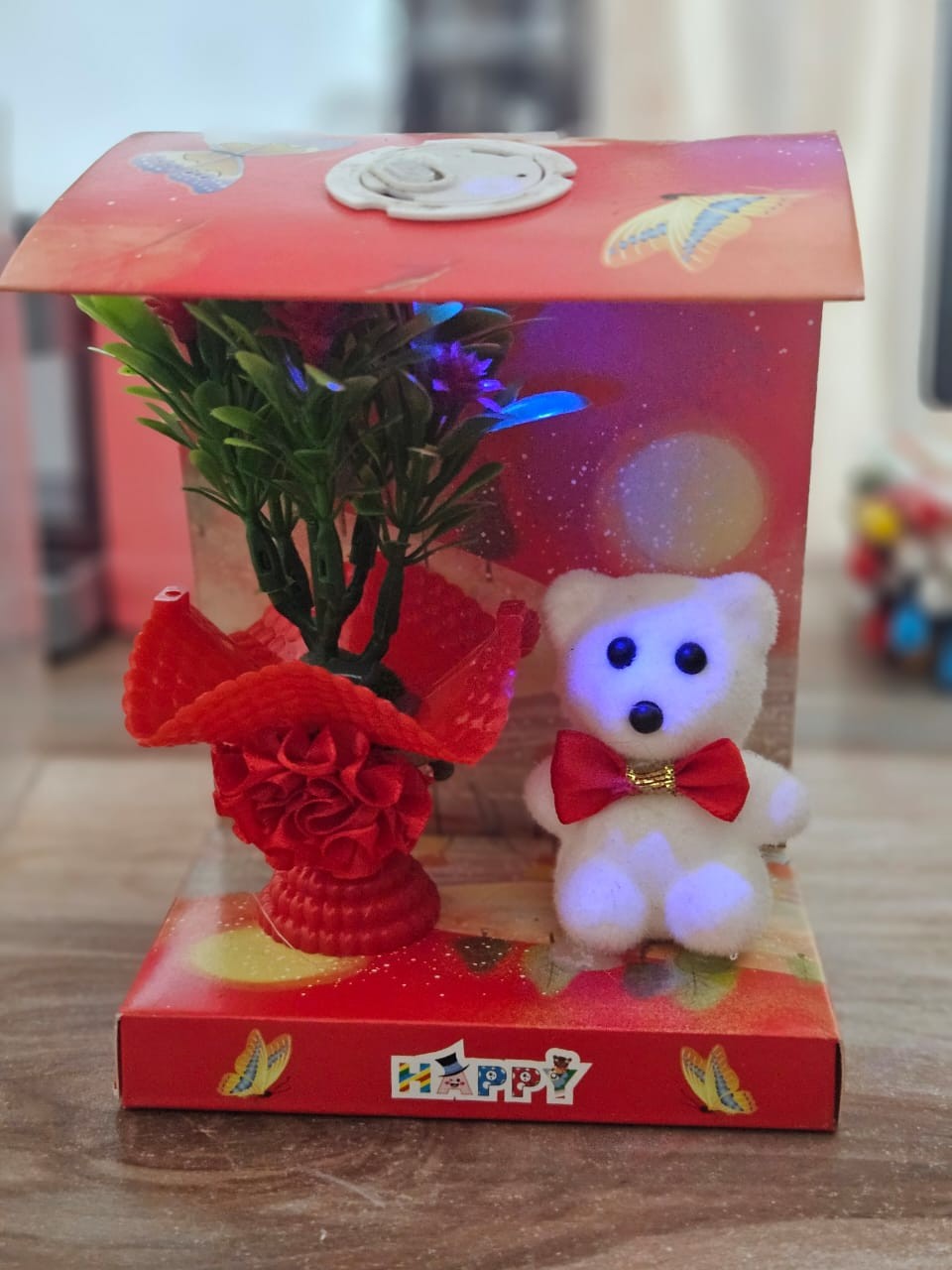 Northland Teddy in Basket Set for Valentine's Day