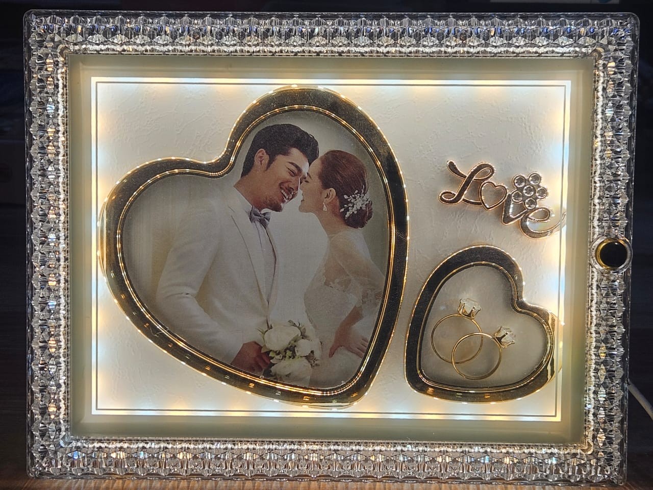 sweet love 3387 photo frame for couple with ring