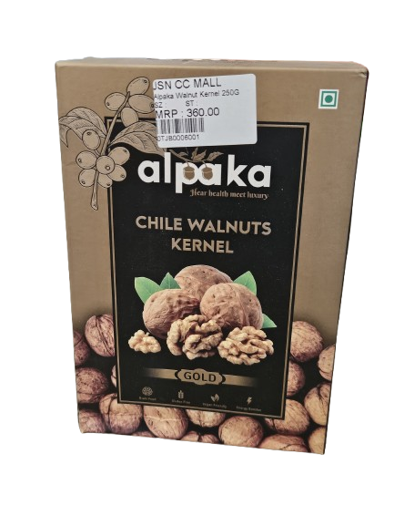 ALPAKA Kashmiri 250g Walnut Kernels | Light Walnuts 2PCS | Walnut Dryfruit 2PCS  | Premium Walnut Dry fruits | White Akhrot Giri (250gm X 1)