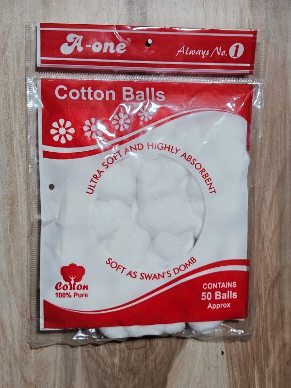 Cotton Balls for Face, Makeup, etc ( Multi Color ) Pack of 1 Packet