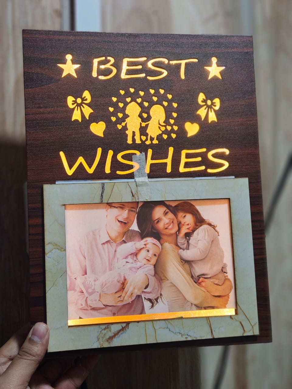 best wishes light frame for gift